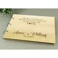 thumbnail image 2 of Personalised Wooden Wedding Guest Book Engraved Bride & Groom Advice Book Photo Album, 2 of 6