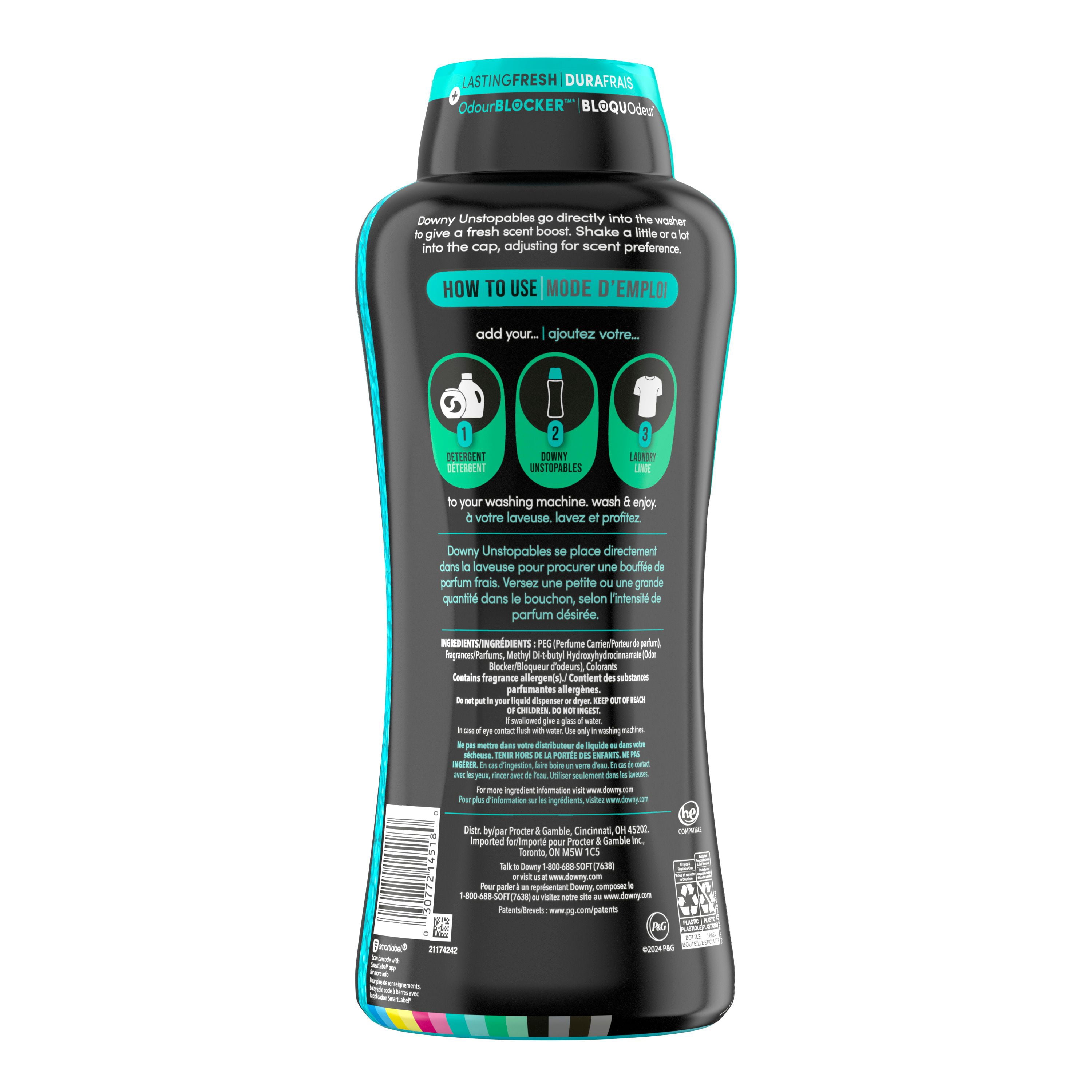 Downy Unstopables In Wash Scent Booster Beads, Fresh Scent, Laundry Beads for odour Protection, Downy Scent Booster Beads, Laundry Scent Boosters