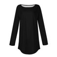 thumbnail image 5 of Fiogavroetic Womens Round Neck Solid Color Fall Blouses Fashion Smocked Long Sleeve Shirts Tops, 5 of 5