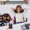 thumbnail image 4 of Goplus Massage Gaming Chair Reclining Swivel Racing Office Chair with Footrest Pink, 4 of 10