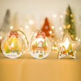 thumbnail image 3 of Christmas Wooden Luminous Decorated Christmas Tree Pendant, 3 of 4