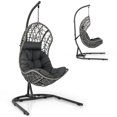 thumbnail image 1 of Costway Fauteuil Oeuf avec Support, Oreiller et Coussin, Accessoires Suspendus pour Salon, 1 of 10