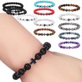thumbnail image 4 of Bracelets pour Hommes en Perles de Pierre Naturelle Bracelet Perles de Pierre Rondes Bijoux Résistants à l'Usure Joncs en Corde Élastique Bracelet Tigre Mode Fête Type 3, 4 of 7