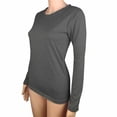 thumbnail image 2 of MeetoTime T-Shirt pour Femmes Basique à Manches Longues Col Ras du Cou T-Shirt Uni Hauts Blouse Tunique Décontractée, 2 of 3
