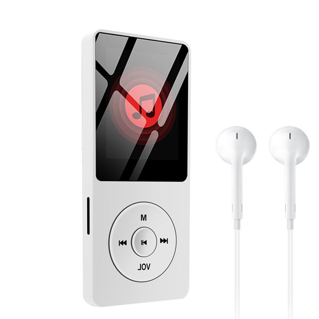maytalsory MP3 Player 16G Portable MP3 Music Player Hi-Fi Rechargeable Sport Audio Video Adapter, White