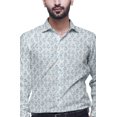 thumbnail image 3 of BESTMAN Printed Formal Shirts For Men Spread Collar Cotton Shirt, 3 of 5