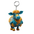 thumbnail image 1 of Cow Pendant Keychain Acrylic Animal Charm for Keys Bags Phones 1 Piece, 1 of 1