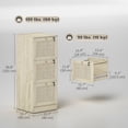 thumbnail image 3 of HOMCOM 3 Drawer File Cabinet Lockable Filing Cabinet for A4 Letter Oak, 3 of 10