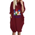 thumbnail image 1 of LSLJS The Fashion Women's Winter Plus Size Loose Pocket Christmas Printed Dress, 1 of 6