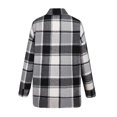 thumbnail image 4 of Aqestyerly Women Plaid Print Cardigan Jacket With Pockets,Long Sleeve Lapel Coat For Fall Winter Daily Wear HWRETIE, 4 of 8