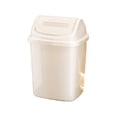 thumbnail image 2 of Storage Bags Storage Organizer Bathroom Trash Can with Lid, Small Press Pop-Up Garbage Bin, Flip Lid Wastebasket, Odor-Control Kitchen Bedroom Office Bin, Compact Plastic Trash Can, 2 of 6