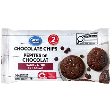 Pépites de chocolat noir 50&nbsp;% cacao Great Value en sac