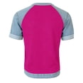 thumbnail image 4 of LVHAOGJOB Womens Short Sleeve Tops Plus Size Pullover Shirts Tunic Cotton Pink Daily Button Down Solid Color Blouse for Ladies V Neck, 4 of 4