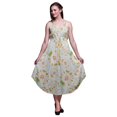 thumbnail image 1 of Bimba Tie-Dye Ladies Printed Resort Midi Drawstring Dress Spaghetti Strap Beach Wear-Large, 1 of 1