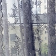 thumbnail image 2 of Flower Sheer Curtain Tulle Window Voile Drape Valance 1 Panel Fabric, 2 of 4