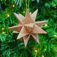 thumbnail image 2 of Holiday Time 4PK Glitter Gold Starburst Ornament, 2 of 4