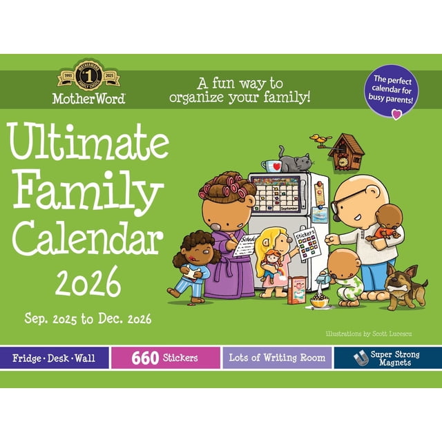2026 MotherWord Ultimate Family, Large Desk/Wall Calendar, English