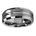 thumbnail image 3 of 8MM High Polish / Matte Finish Men's Tungsten Ring Wedding Band, 3 of 6