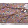 thumbnail image 2 of Soimoi Polyester Crepe Fabric Artistic Paisley Decor Fabric Printed Yard 42 Inch Wide, 2 of 3