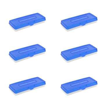 Storex Plastic Stretched Pencil Box – Lightweight School Supply Case for Students, Grade School to College, Blue