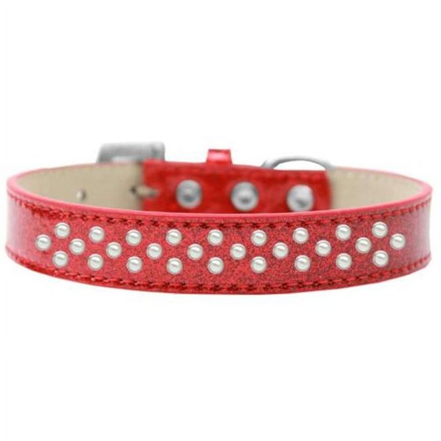 Saupoudre les Perles de Collier de Chien Crème Glacée Taille 20 Rouge