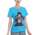 thumbnail image 2 of Women's Basic Short Sleeve T-Shirt Attacking Giant Levi Ackerman, 2 of 6