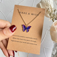 thumbnail image 3 of Purple Butterfly Pendant necklace, 3 of 3