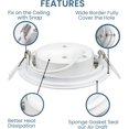 thumbnail image 3 of LED 4 Inch Gimbal Recessed Slim Pot Lights - Dimmable 9W, 850LM, Damp Rate, 5CCT (2700K/3000K/4000K/5000K/6000K) Color Switchable, 6-Pack, 3 of 7