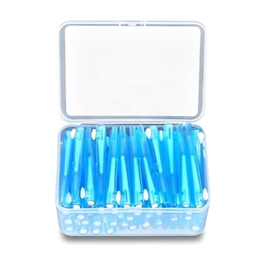 Riforla Brosse Interdentaire Mince Appareils Orthodontiques Hydropulseurs Outil Dentaire Efficace pour Adultes Enfants Soins Soie Dentaire et Choix Dentaires Bleu Ciel 7x7x3cm