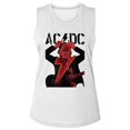 thumbnail image 1 of Débardeur T-Shirt pour Femme AC/DC Angus Horns and Bolt Blanc, 1 of 2