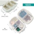 thumbnail image 2 of Pill Case Organizer Travel Pill Box with Label Daily Medicine Organizer Case Pocket Container Case Portable Pink Supplement Case Medicine Container Compact for for Vitamin, 2 of 7