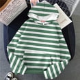 thumbnail image 4 of IMENGL Striped oversized plus size hoodie, Green M, Size M-5XL, 4 of 4