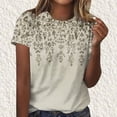 thumbnail image 1 of Soki T-shirt Graphique Imprimé à Manches Courtes à Col Rond pour Femmes, 1 of 4