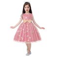 thumbnail image 4 of LEEy-world Vêtements pour Bébés Filles Robe à Manches Courtes en Tulle Imprimés Floraux Robe à Franges Robe de Princesse Vêtements, Rose, 4 of 5