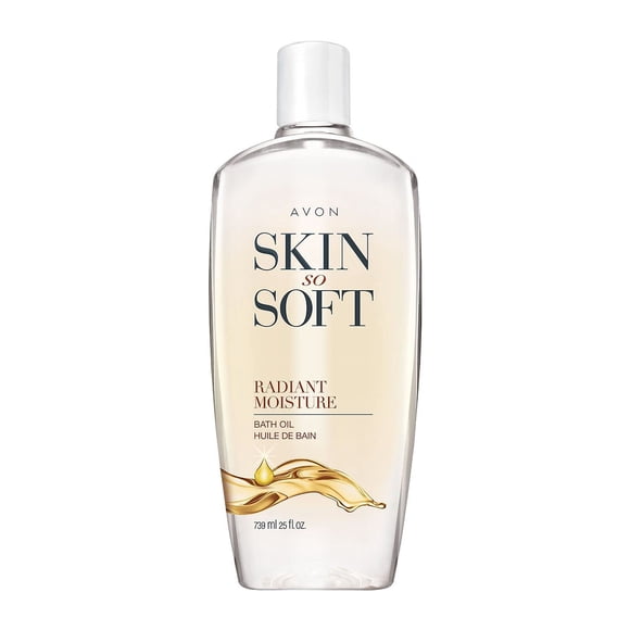 Avon Skin So Soft Radiant Moisture Bath Oil, Large 25 fl oz | Body Oil Scented with Peony Musk | Moisturizing & Hydrating After Shower Body Oil for Women | Infused with