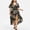 Black, variant on TIMIFIS Womens Dresses Summer Casual V-Neck Floral Print Ruched Waist A Line Cocktail Party Dress - Summer