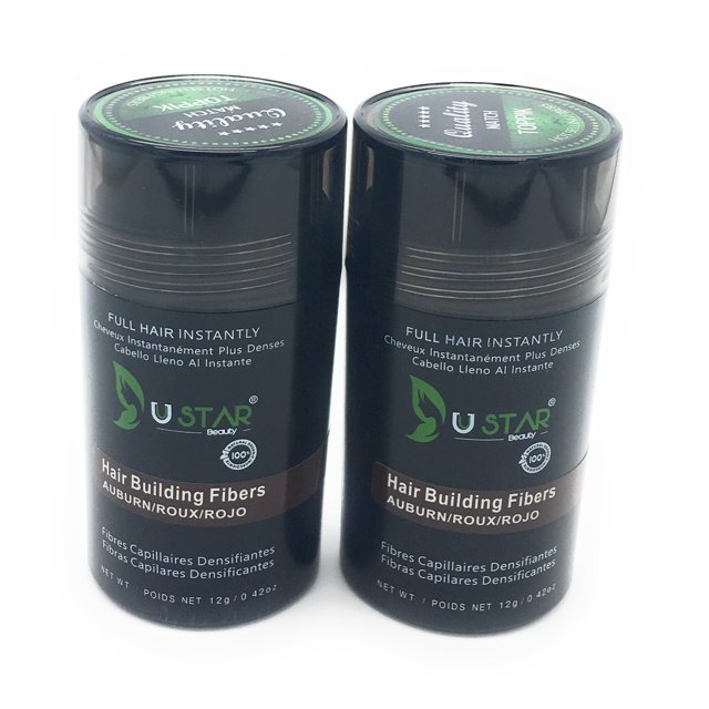 2 Pack - Ustar Hair Building Fibers Auburn .42oz