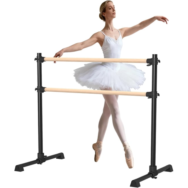 Barre de Ballet de 4 Pi, Barre de Ballet Autoportante Robuste, Barre de Danse à Hauteur Réglable, Support de Barre de Danse Robuste pour Entraînements à la Barre, Étirements, Tractions pour Entraînement à la Maison et Gym