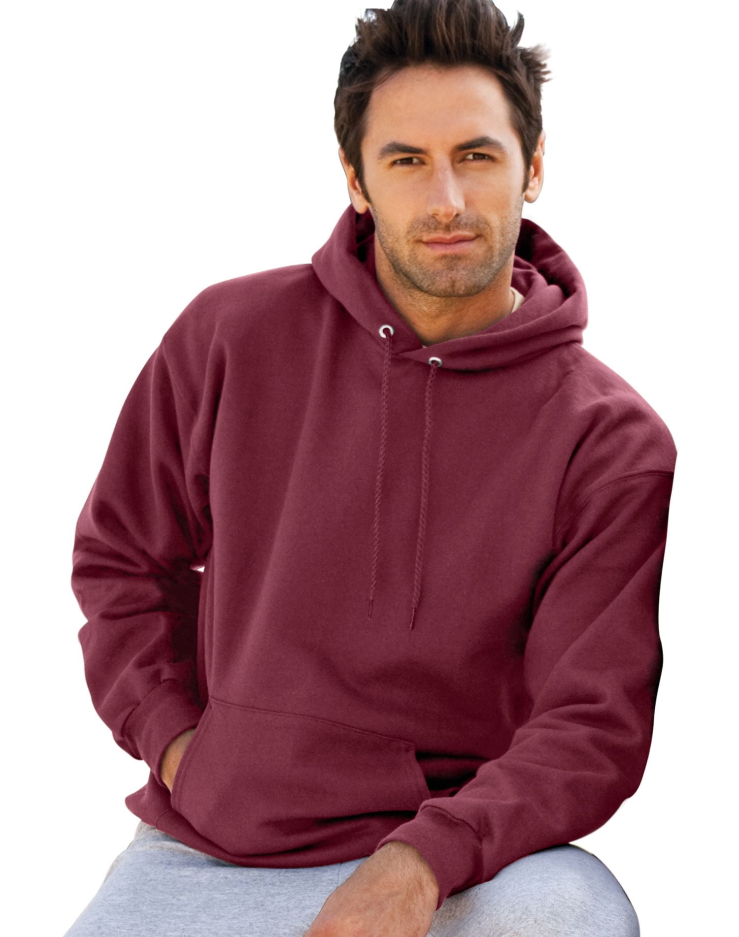Hanes Ultimate Coton Chandail à Capuchon pour Adulte, m, Bordeaux
