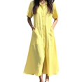 thumbnail image 2 of Ovzne Robes pour Femmes Robe Décontractée pour Femmes à Manches Courtes avec Poches Long Cardigan Robe Chemise Multicolore Robe de Printemps à Manches Courtes Liquidation, 2 of 6