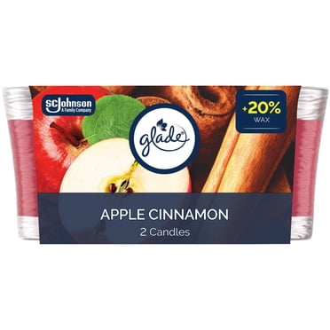Glade® Scented Jar Candle Air Freshener, Apple Cinnamon, 2pk