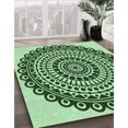thumbnail image 3 of Ahgly Tapis d'Intérieur Lavable en Machine Carré Vert Émeraude Profond, 8 Pieds Carré, 3 of 7