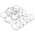 thumbnail image 1 of Unique Bargains 2.07' Dia. Detachable Binder Rings Index Snap Metal Clips, Silver Tone 20 Pack, 1 of 5