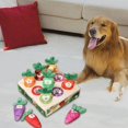 thumbnail image 1 of Funny Carrot Plush Toy for Dogs Vegetable Fruit Pulling Carrots Plaything 9 Holes, 1 of 7