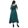 thumbnail image 4 of Moomaya Robe Midi en Viscose à Manches Courtes Imprimée Style Santoon à Taille à Cordon pour Femmes, 4 of 4