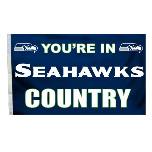 Fremont Die NFL Seattle Seahawks Drapeau 3 x 5 avec Oeillets, 3 x 5 Pieds, en Campagne