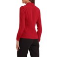 thumbnail image 3 of INSPIRE CHIC Chemise Élégante à Manches Longues Col en V pour Femme TG Rouge, 3 of 5