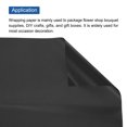 thumbnail image 4 of Unique Bargains Flower Wrapping Fog Paper 22.8x22.8 Inch Waterproof Floral Wrapping Paper Black 20 Pcs, 4 of 7