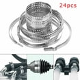 thumbnail image 1 of 24pcs Car CV Boot Clamp Adjustable Stainless Steel Drive Shaft Axle Joint Clip, 1 of 11