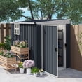 thumbnail image 2 of Outsunny 4' x 8' Metal Tool Shed, Outdoor Shed with Window and 2 Vents, 2 of 10